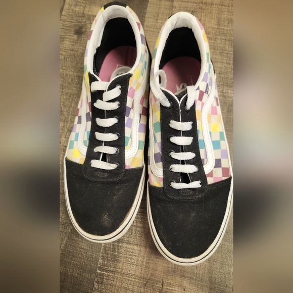 Vans Shoes - Vans Multicolor Checkered Sneakers women's size 5